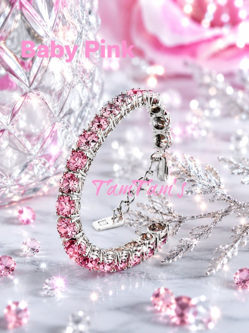 Park Lane Baby Pink Impression Tennis Bracelet